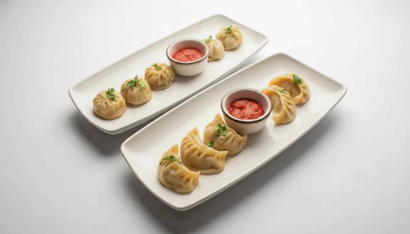 Chicken and vegetable momo